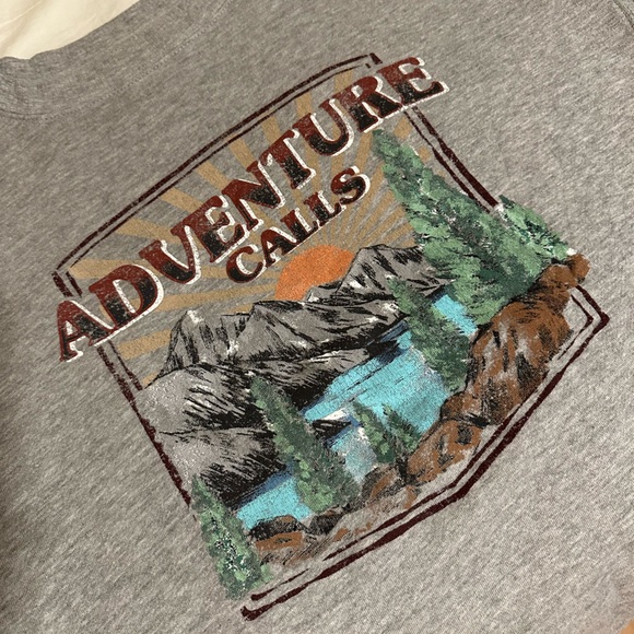 Oversized gray crewneck graphic sweatshirt - Picture 4 of 6
